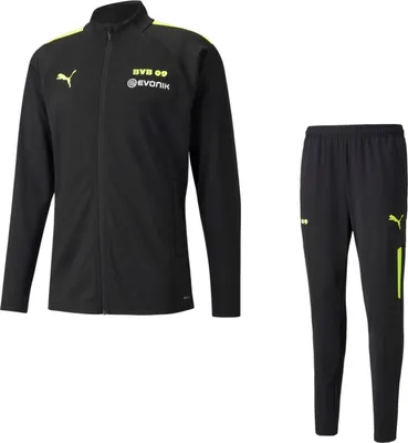 Produktbild von Puma Borussia Dortmund Trainingsanzug Herren Fanartikel 2021/22, Größe:S, Farbe:Schwarz