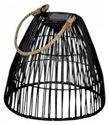 Zdjęcie produktu dla Lampa solarna, duża, o wymiarach 24 x 24 x 23 cm, z uchwytem i dekoracyjnym kloszem