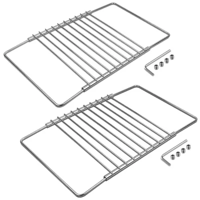 Produktbild von 2x Grillrost 370/650x310mm Gitter Einstellbar Universal für Backofen