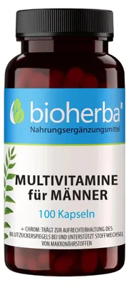 Obrázok produktu pre Multivitamín pre mužov – 100 kapsúl – Bioherba