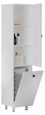 Produktbild von Cropani - Hochschrank, 35x32x155h cm Weiß, 2 Ablagen