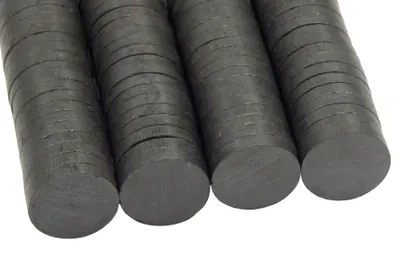 Runde Ferritmagnete 17 mm, 100 Stück, Schwarz