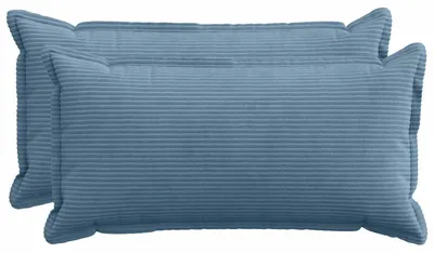 Zdjęcie produktu dla Dwa pokrowce na poduszki, kolor niebieski, wymiar 40 x 80 cm, materiał: cord