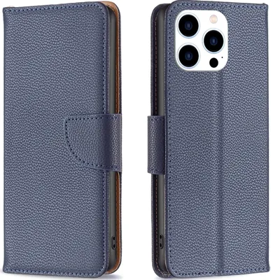 Produktbild von Mobigear Excellent iPhone 16 Pro Hülle Klapphülle Geldbörse - Blau