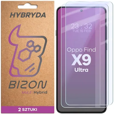 Produktbild von 2x Flexibles Hybridglas für Oppo Find X9 Ultra, Bizon Hybrid Mule Duo