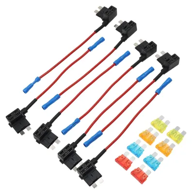 Sicherungsadapter-Set, 8 Stück, DC 32 V, mit 8 Sicherungen (5–20 A)