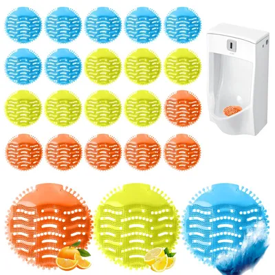 24 duftende Urinalgitter, rund, Ø 16,7 cm, 3 Farben