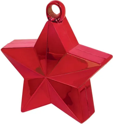 Produktbild von Amscan 117800-07 - Ballongewicht Stern, 150 g, Höhe circa 10 cm, Folienballon, Heliumballon