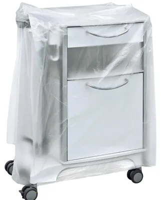 Produktbild von DEISS 59867 - Nachttischhaube 600+500x1000x0,01 mm transparent | Packung (200 Stück)