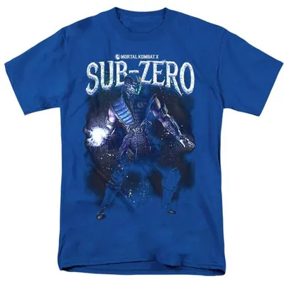 Immagine prodotto di Maglietta Mortal Kombat, unisex, per uomo/donna, modello TV39032 (taglia XL), colore blu reale, Immagine generata dall'IA
