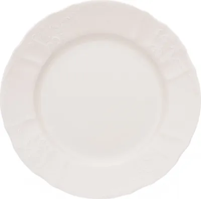 Zdjęcie produktu dla Thun 1794 Bernadotte, płytki talerz, 25 cm, kość słoniowa, porcelana Thun