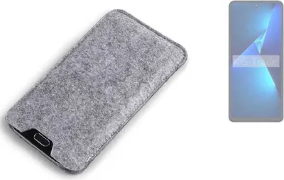 Produktbild von K-S-Trade Filz Handyhülle kompatibel mit Tecno Pova 5 Schutzhülle Filztasche Filz Tasche Case Sleeve Handy Hülle Filzhülle grau