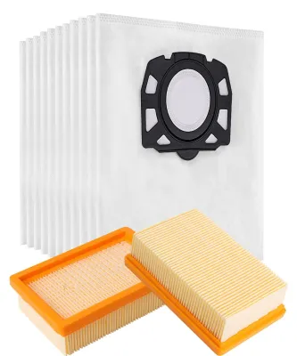 Staubsaugerbeutel für Kärcher WD4–WD6, MV4–MV6, 12 St.