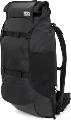 A black AEVOR Travel Pack Proof backpack shown from a side angle against a white background.