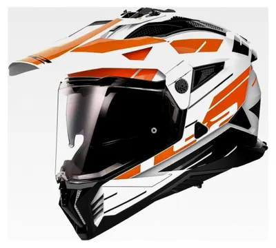 Produktbild von Motocrosshelm Pioneer II Namib weiß orange XL