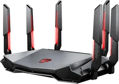 Zdjęcie produktu dla MSI RADIX AXE6600 WIFI 6E TRI-BAND WLAN Router Gigabit Ethernet Dual-Band (2,4 GHz/5 GHz) Czarny, Czerwony