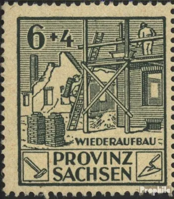 Produktbild von Briefmarken Sowjetische Zone (All.Bes.) 1945 Mi 87XI, oben rechts verkürzte Gerüststange (Feld 61) postfrisch Wiederaufbau
