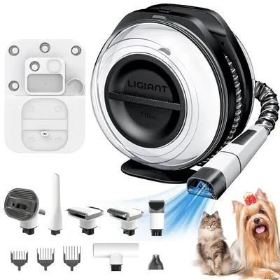 Produktbild von DOVAMAN kabelloser Hundestaubsauger, 7-in-1-Pflegeset, 13.000 Pa, 2,2-L-Behälter