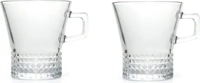 Image de Pasabahce Kuvars Gobelet avec poignée en quartz Verre à thé Set 2 pièces
