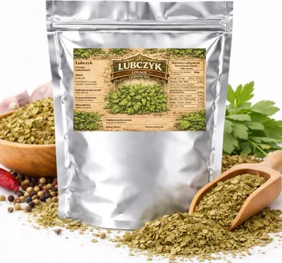 Produktbild von Lubczyk Liść Suszony – starkes Aroma für Brühen und Suppen, HIT kuchni 1KG