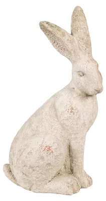 Immagine prodotto di Clayre & Eef Figura decorativa di coniglio 19x15x35 cm Pietra beige