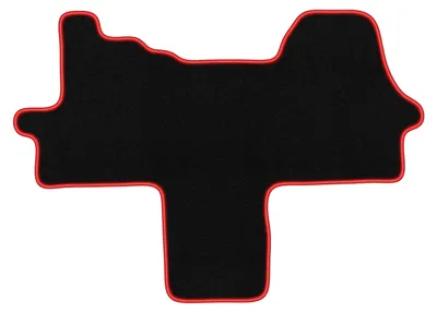 Produktbild von Fußmatten Automatten Velours Schwarz/Rot für Citroen Jumper III 2014 - Set 1-tlg