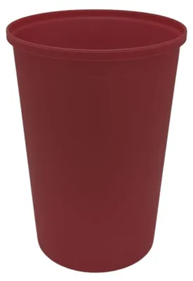 Produktbild von 30 Mehrwegbecher 400 ml PP Ø 90 x 120 mm Rot – Kaltgetränkebecher mit Eichstrich