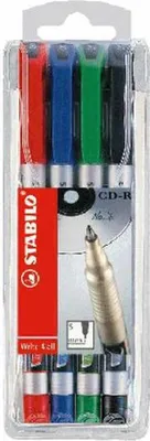 Zdjęcie produktu dla STABILO Write-4-all, Czarny, Niebieski, Zielony, Czerwony, Wielobarwny, Ekstra cienki, 0,4 mm, CE, Ceramika, Folia, Szkło, Metal, Plastik