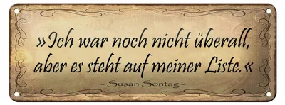Produktbild von Blechschild Spruch 27x10cm ich war nicht überall aber steht Dekoration