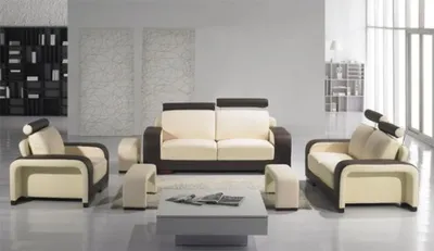 Produktbild von Sofagarnitur Garnituren Set Design Sofas Polster Couchen Leder 321 Sitzer Neu
