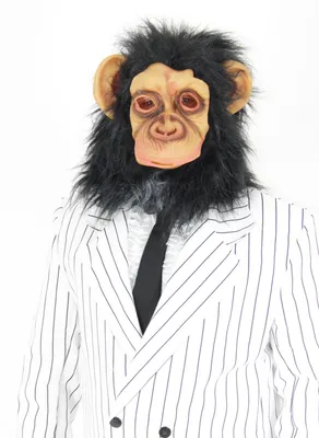 Produktbild von Schimpanse Vollmaske als Kostümzubehör für Karneval, Fasching und Mottopartys