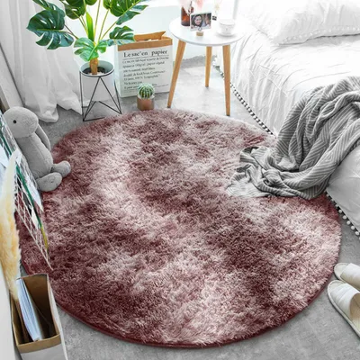 Produktbild von Runder Shaggy Ombre Strado Teppich 120x120 OmbrePurple (Pink)