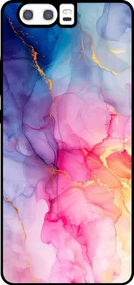 Produktbild von Smartphonica Telefon Fall geeignet für Huawei P10 mit Marmor Druck - TPU zurück Abdeckung Fall Marmor Design - Regenbogen