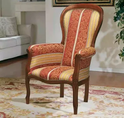 Immagine prodotto di Poltrona classica, imbottita,  con struttura in legno