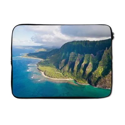 Produktbild von MuchoWow® Laptop Hülle 14 ZollHohe Klippen auf Kauai Laptoptasche - Laptoptasche - Stoßsicher - Schutzhaube