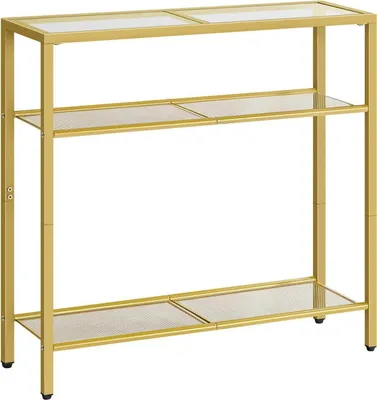 Produktbild von HOOBRO Konsolentisch aus gehärtetem Glas Goldfarben EGD21XG01G1