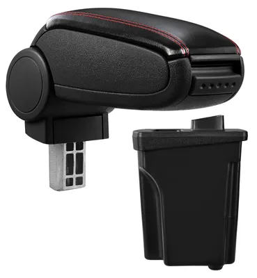 Armlehne Mittelarmlehne Leder Bezug Schwarz / Rot für Hyundai i30 GD ab 2012 – Produktansicht