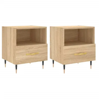 Produktbild von Nachttische 2 Stk. Sonoma-Eiche 40x35x47,5 cm Holzwerkstoff
