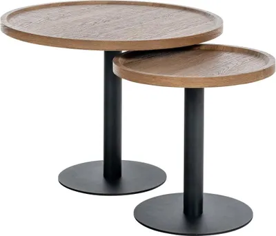 Obrázok produktu pre sada 2 moderných príručných stolíkov - príručné stolíky - robustný a elegantný dizajn