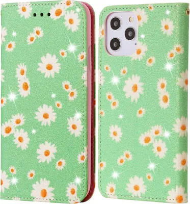 Produktbild von König Design Hülle kompatibel mit Apple iPhone 12 Pro Max Kunstleder Handyhülle - Handy Case Grün