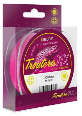 Produktbild von DELPHIN TROUTERA NX, 135m, 0,05mm, 1.7kg / 3,75lbs, rosa, Geflochtene Angelschnur, 101006155