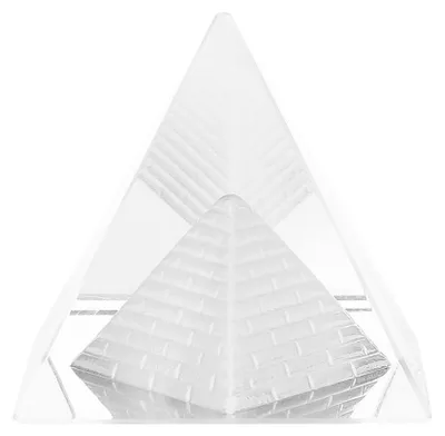 Kristallpyramide aus Glas, Briefbeschwerer, 40 mm, transparent