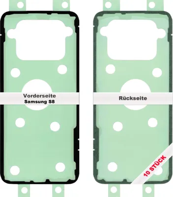 Produktbild von 10x Samsung Galaxy S8 G950F Akkudeckel Klebefolie Kleber Backcover Rahmen Batterie Glue