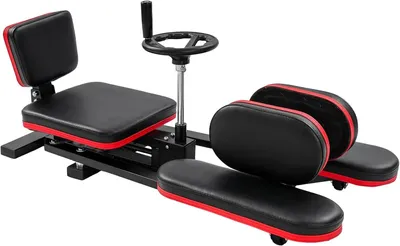 Produktbild von Beinspreizer - Split-/Stretch-Maschine - 0–180° Verstellbar - Schwerer Metallrahmen - 100 kg Traglast - Gepolsterte Auflagen - Schwarz
