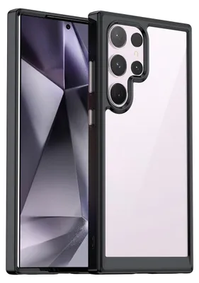 Immagine prodotto di Custodia per Samsung Galaxy S24 Custodia protettiva in silicone TPU ultra trasparente e antiurto nero