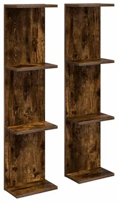 Zdjęcie produktu dla vidaXL Półka ścienna, 2 sztuki, imitacja dębu, 25 x 15 x 100 cm, płyta wiórowa
