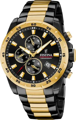 Immagine prodotto di Festina orologio da uomo in acciaio inossidabile orologio da polso in oro nero sport D2UF20563/1