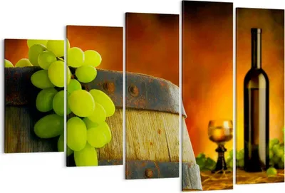 Produktbild von Bild auf Leinwand - Leinwandbild - Landwirtschaft Alkohol Fass Tasse - 150x100cm - Wand Bild - Wanddeko - Leinwanddruck - Bilder - Kunstdruck - Leinwand bilder - Wandkunst - EG150x100-2156