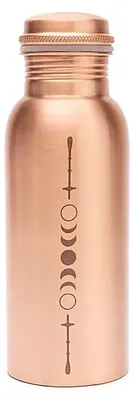 Image de Bouteille en cuivre avec phases lunaires gravées au laser -- 500 ml : commander en ligne