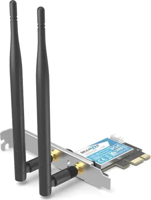 Produktbild von BRAINZAP 1200 Mbit/s PCIe PCI-Express WLAN Karte WiFi 2,4/5 GHz Dual-Band Netzwerkkarte PC 802.11ac/b/g/n Bluetooth 4.0